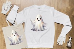 Watercolor Ghost Sublimation Clipart PNG Design