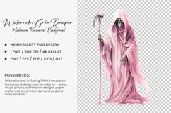 Halloween Watercolor Grim Reaper Sublimation 