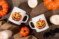 Watercolor Jack o Lantern Clipart Design