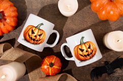 Watercolor Jack o Lantern Clipart Design