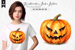 Watercolor Jack o Lantern Clipart Design