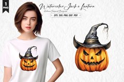 Watercolor Jack o Lantern Clipart Design