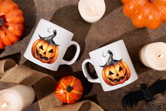 Watercolor Jack o Lantern Clipart Design