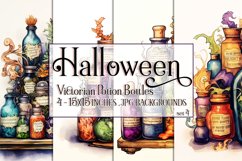 Halloween Backgrounds, 15x15 Victorian Potion Bottles, Witch Product Image 1