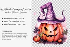 Watercolor pumpkin carving Sublimation PNG Clipart