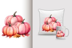  Watercolor pumpkin carving Sublimation PNG Clipart