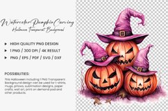 Watercolor pumpkin carving Sublimation PNG Clipart