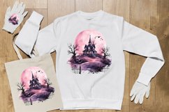 Watercolor Scary Night Sublimation Clipart 