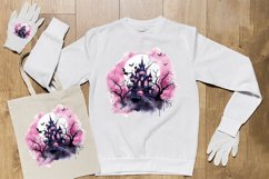 Watercolor Scary Night Sublimation Clipart 