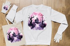 Watercolor Scary Night Sublimation Clipart 