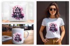 Watercolor Scary Night Sublimation Clipart 