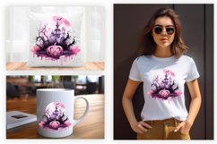 Watercolor Scary Night Sublimation Clipart 