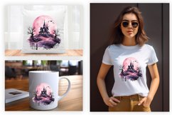 Watercolor Scary Night Sublimation Clipart 