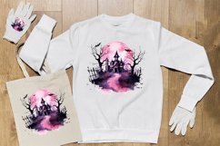 Watercolor Scary Night Sublimation Clipart 