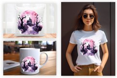 Watercolor Scary Night Sublimation Clipart 
