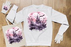 Watercolor Scary Night Sublimation Clipart 