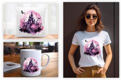 Watercolor Scary Night Sublimation Clipart 