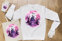 Watercolor Scary Night Sublimation Clipart 