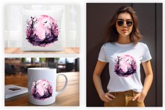 Watercolor Scary Night Sublimation Clipart 