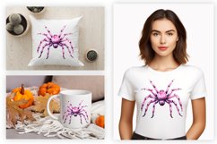 watercolor halloween spider clipart design