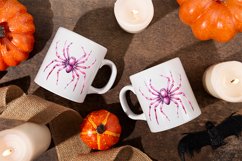 halloween watercolor spider clipart 