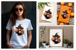Watercolor Spooky Witch Clipart Design