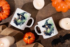 Watercolor Spooky Witch Clipart Design
