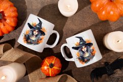 Watercolor Spooky Witch Clipart Design