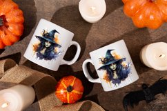 Watercolor Spooky Witch Clipart Design