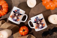 Watercolor Spooky Witch Clipart Design