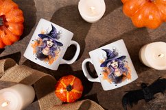 Watercolor Spooky Witch Clipart Design