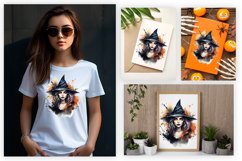 Watercolor Spooky Witch Clipart Design