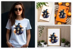 Watercolor Spooky Witch Clipart Design