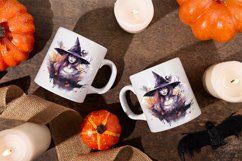 Watercolor Spooky Witch Clipart Design