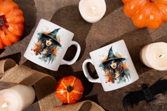 Watercolor Spooky Witch Clipart PNG Design