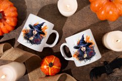 Watercolor Spooky Witch Sublimation Clipart PNG Design