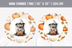 Halloween Watercolor Wind Spinner Sublimation | wearwolf Product Image 1