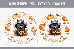 Halloween Watercolor Wind Spinner Sublimation | wearwolf Product Image 1