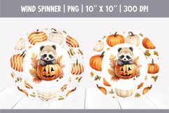 Halloween Watercolor Wind Spinner Sublimation | Red Panda Product Image 1