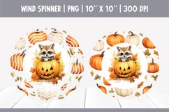 Halloween Watercolor Wind Spinner Sublimation | Red Panda Product Image 1