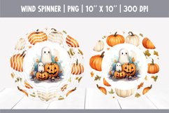 Halloween Watercolor Wind Spinner Sublimation | Cute Ghost Product Image 1