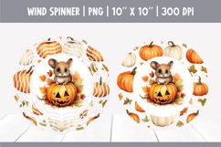 Halloween Watercolor Wind Spinner Sublimation Cute Mouse Product Image 1