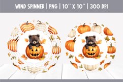 Halloween Watercolor Wind Spinner Sublimation Cute Bear Product Image 1