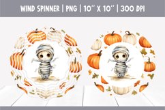 Halloween Watercolor Wind Spinner Sublimation Cute Mummy Product Image 1