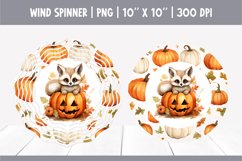Halloween Watercolor Wind Spinner Sublimation Cute Fox Product Image 1