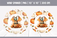 Halloween Watercolor Wind Spinner Sublimation Cute dragon Product Image 1