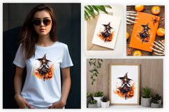 Watercolor Witch Clipart PNG Design