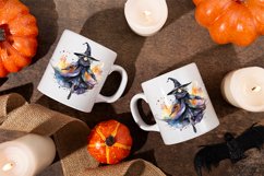 Watercolor Witch Clipart PNG Design