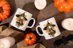 Watercolor Witch Clipart PNG Design
