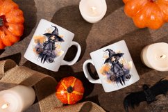 Watercolor Witch Clipart PNG Design